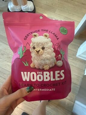 The Woobles Gertrude the Llama Crochet Kit - Pink NWT